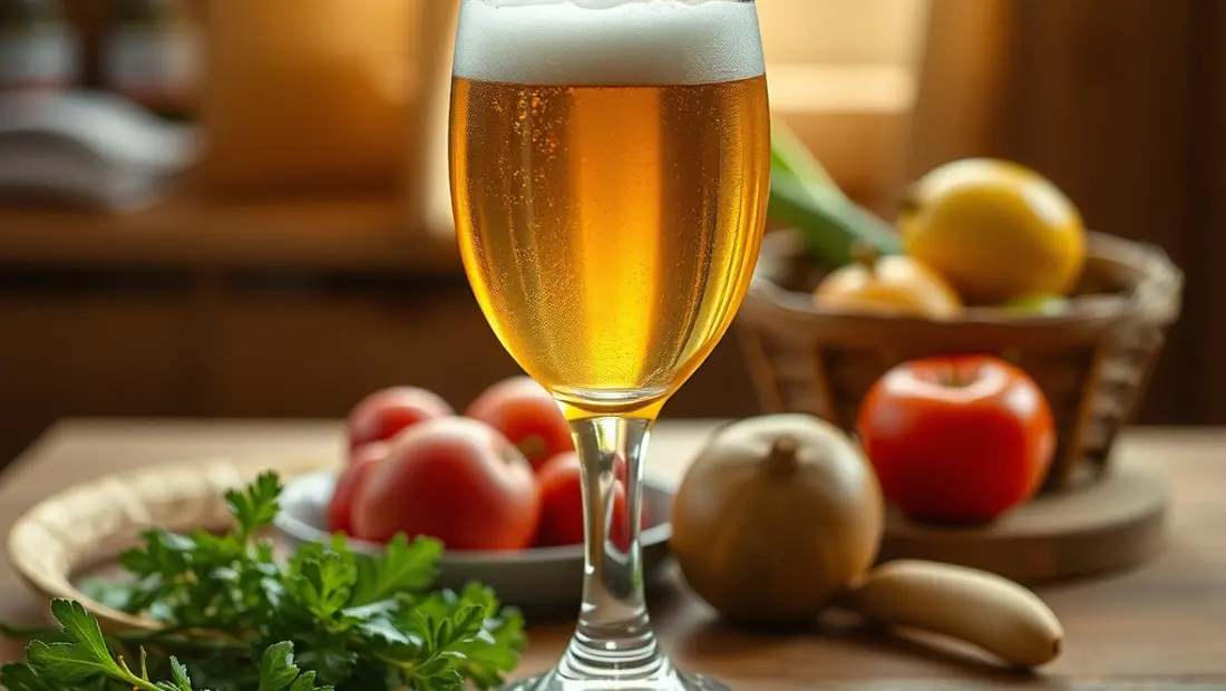 Bière sans alcool dans un verre.