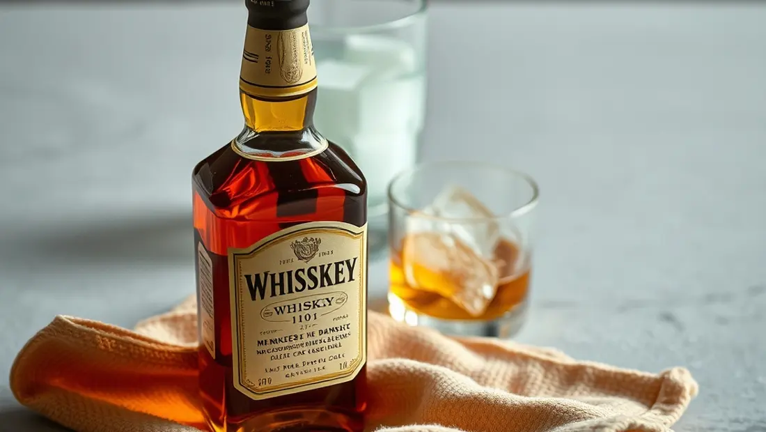 Nettoyage de bouteille de whiskey