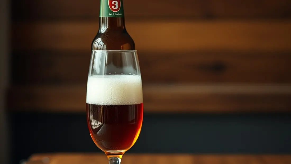 Bouteille de bière et verre en verre