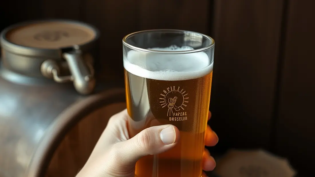 Bière artisanalement brassée dans un verre.