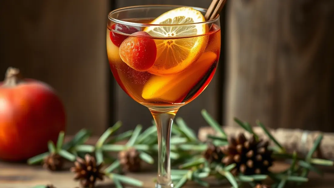 Rhum arrangé dans un verre.