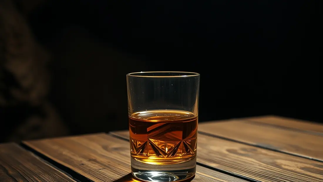 Whisky tourbé dans une cave sombre